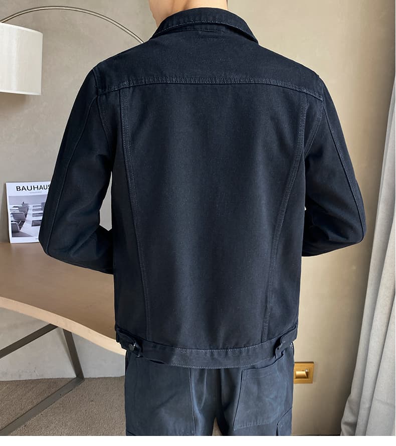 30代メンズファッション クラシック デニムトラッカージャケット