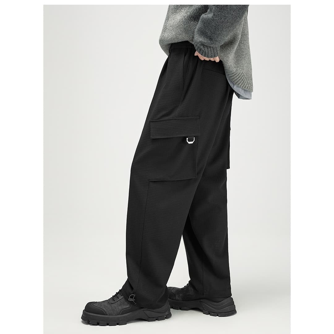 30代メンズファッション カーゴポケット付き裏起毛パンツ