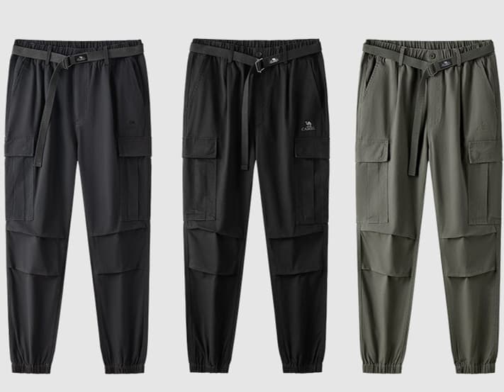 30代メンズファッション ポケット付きワークカーゴパンツ