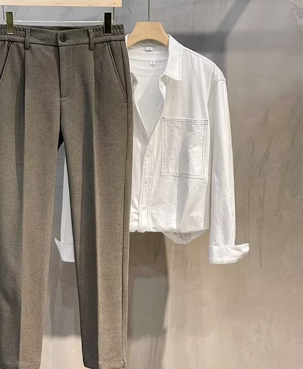 30代メンズファッション テーパードイージーパンツ