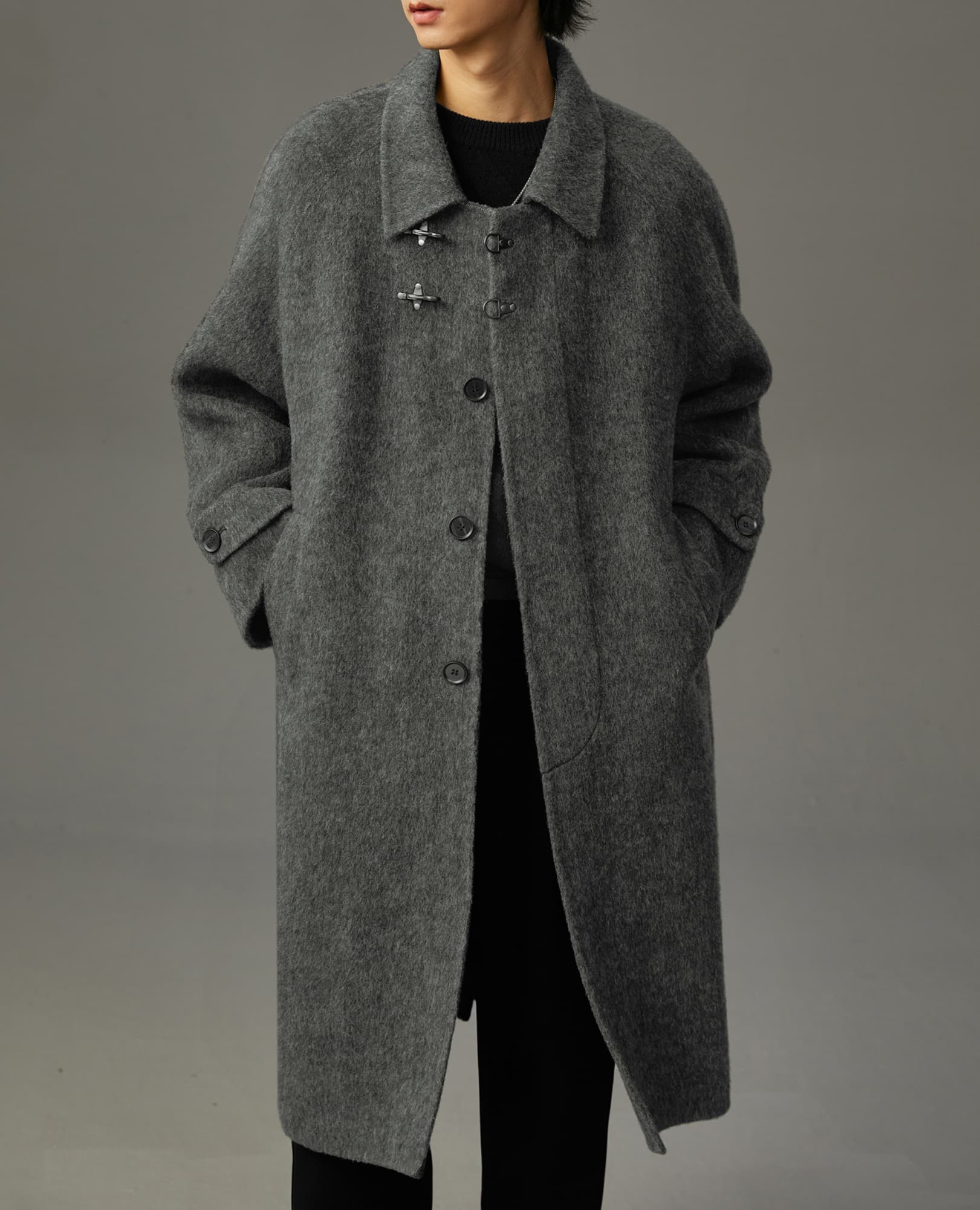 30代メンズファッション アウター 洗練ロングチェスターコート
