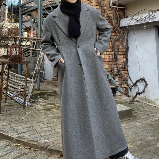 30代メンズファッション アウター ロング丈マキシウールコート