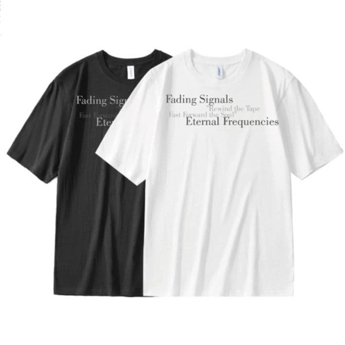 30代メンズファッション 詩的言葉プリント半袖Ｔシャツ