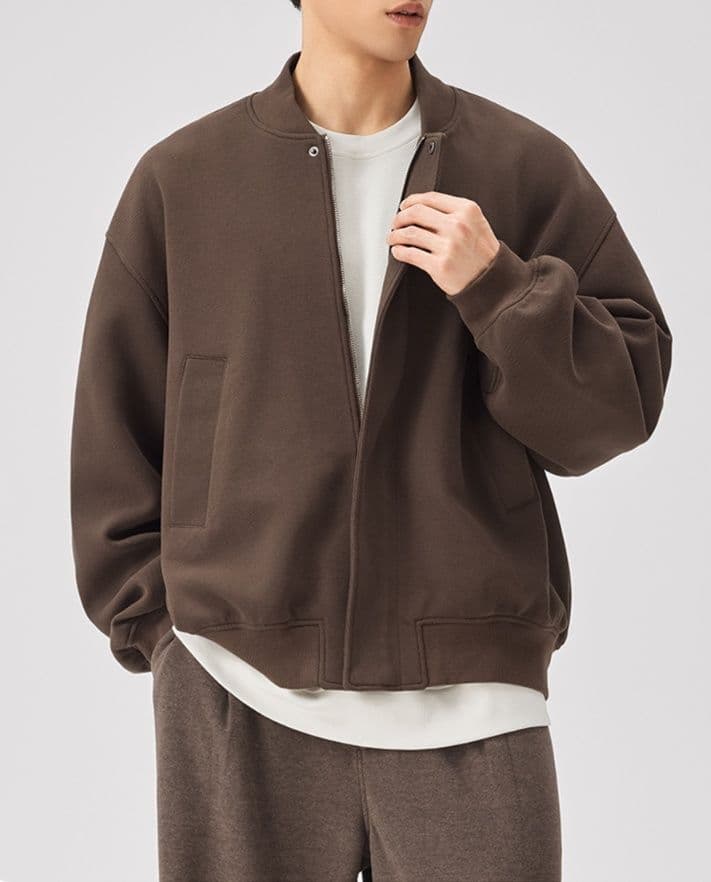 30代メンズファッション オーバーサイズスタンドカラーブルゾン