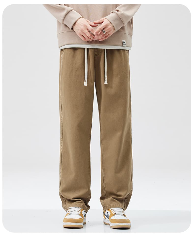 30代メンズファッション くつろぎリラックスストレートデニム