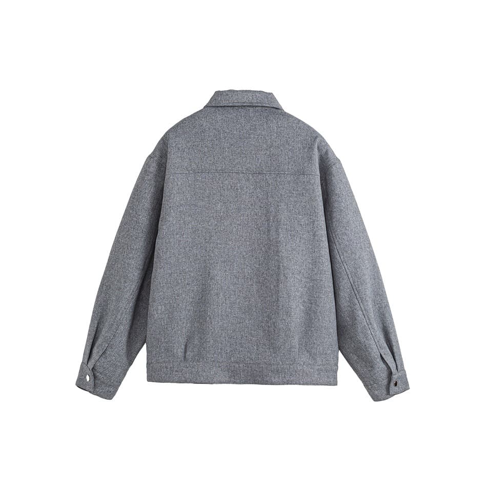 30代メンズファッション 作業服風ワークジャケット グレー メンズアウター