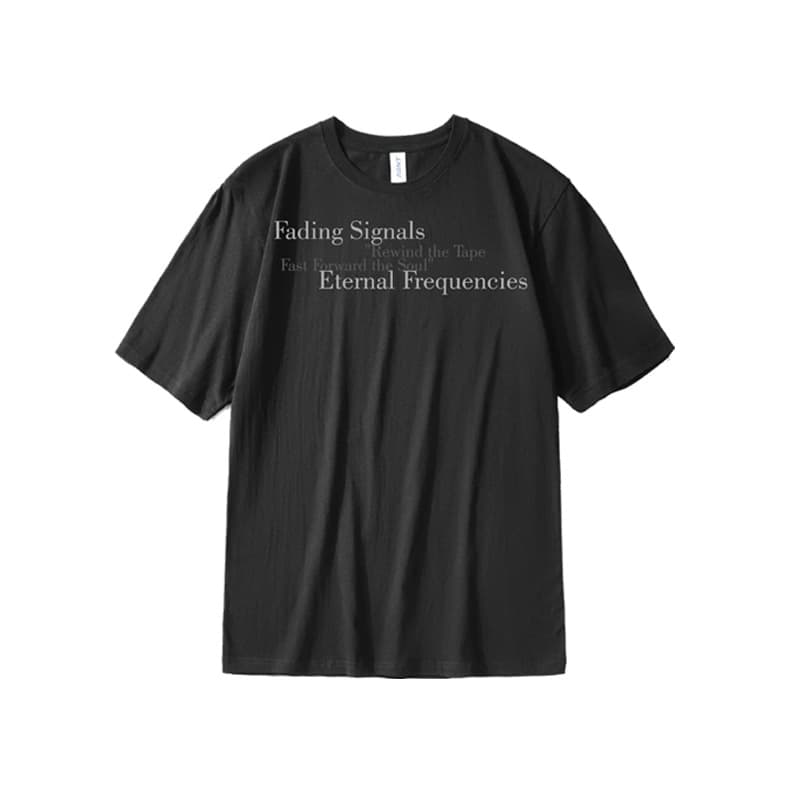 30代メンズファッション 詩的言葉プリント半袖Ｔシャツ