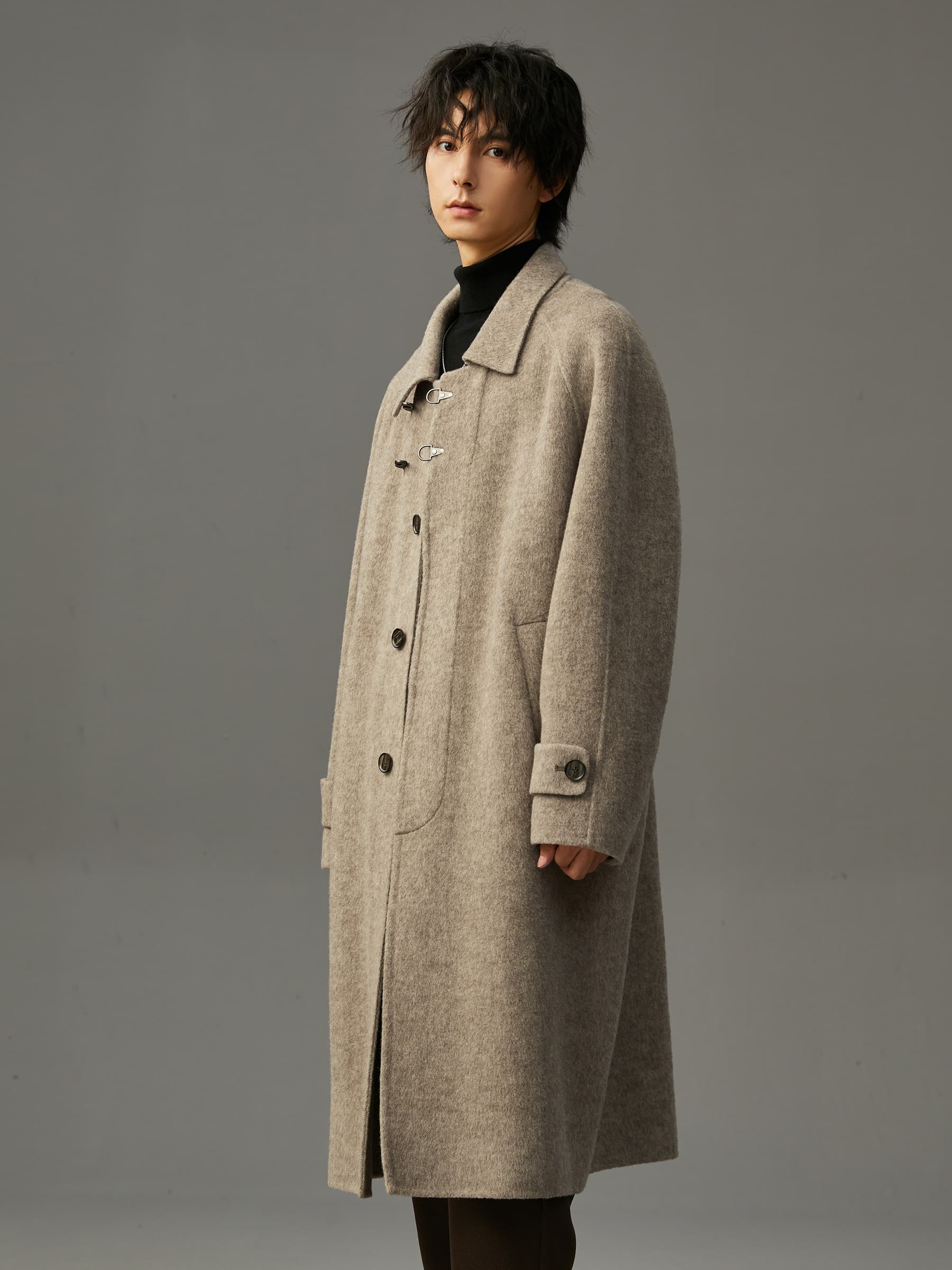 30代メンズファッション アウター 洗練ロングチェスターコート