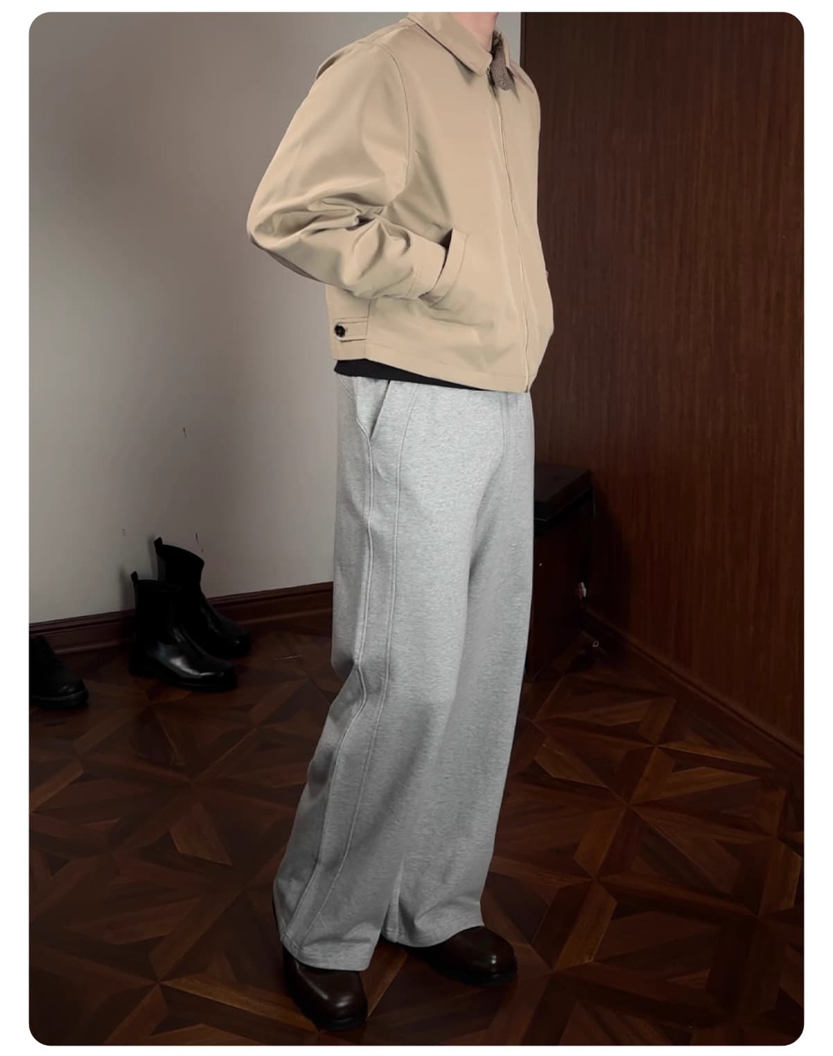 30代メンズファッション スタンダードストレートパンツ