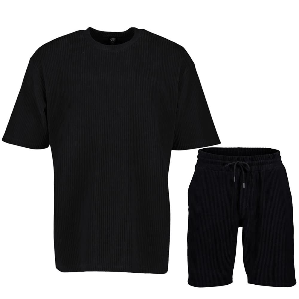 30代メンズファッション リブニットショートパンツ