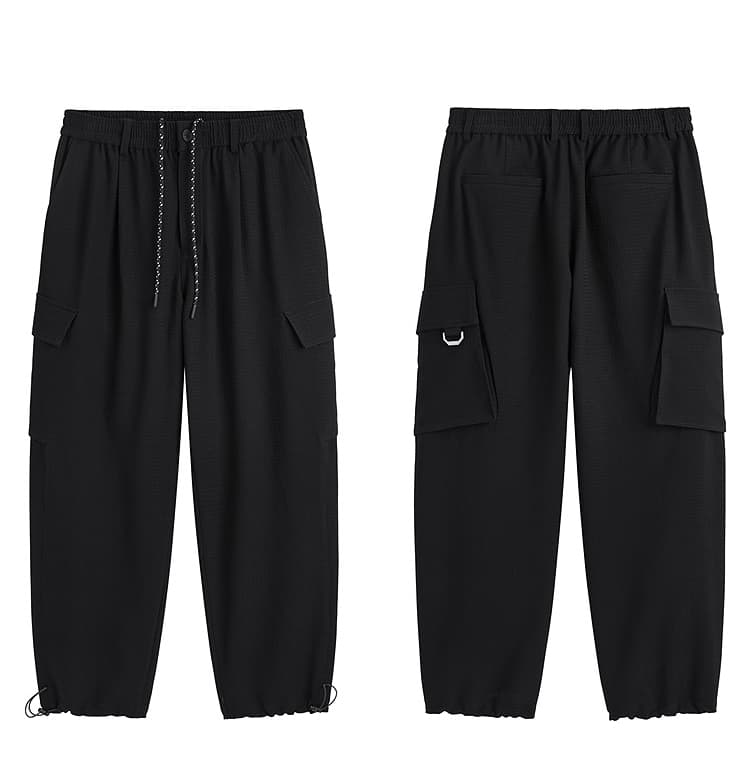 30代メンズファッション カーゴポケット付き裏起毛パンツ