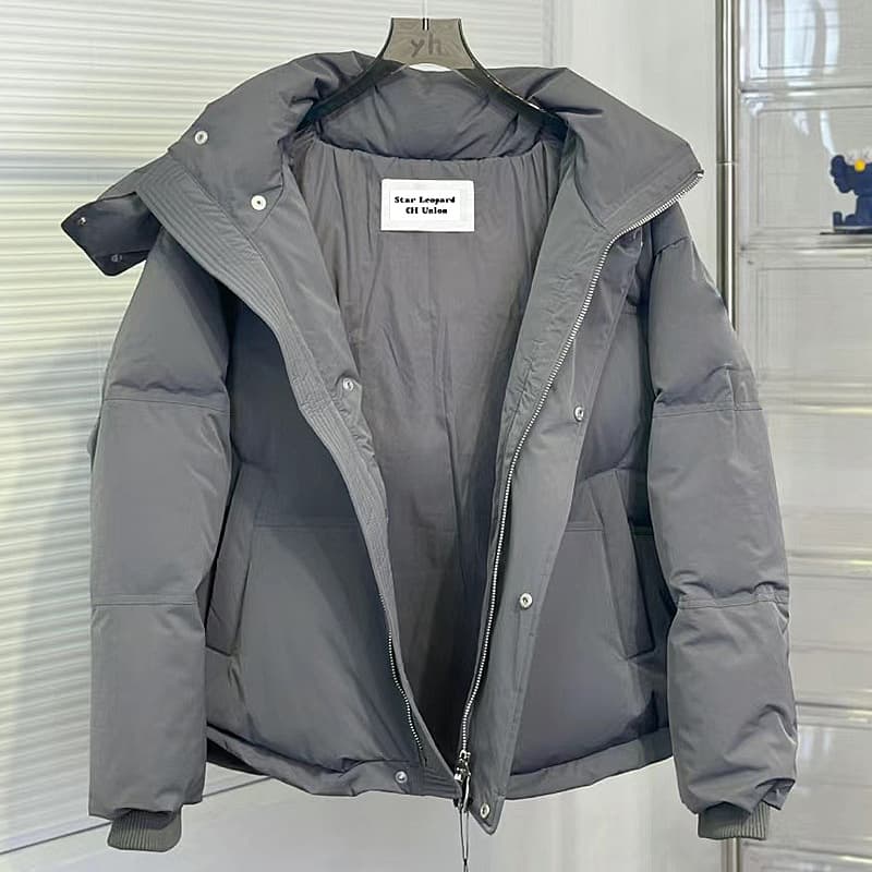 30代メンズファッション 中綿入りオーバーサイズフード付きジャケット