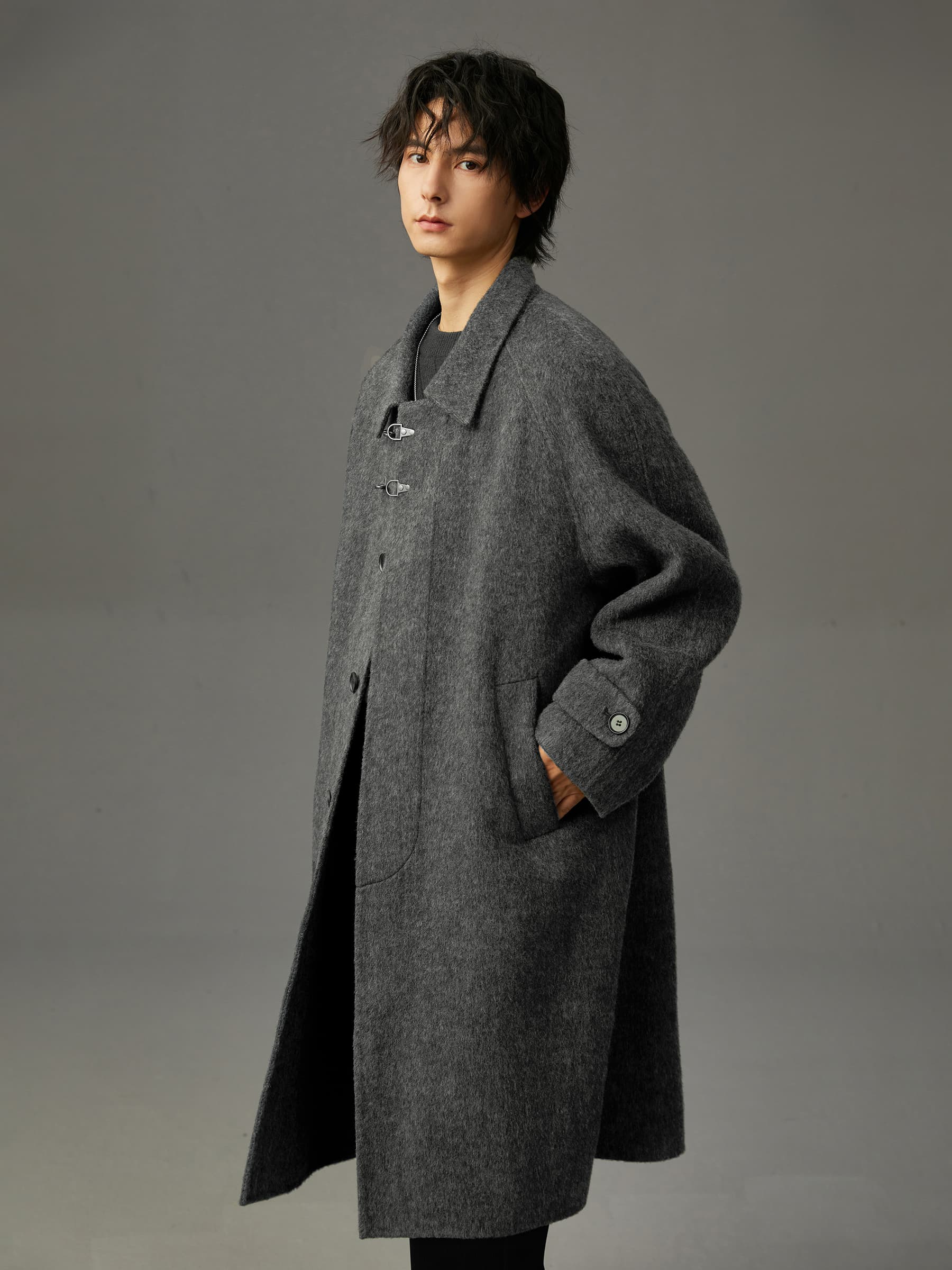30代メンズファッション アウター 洗練ロングチェスターコート