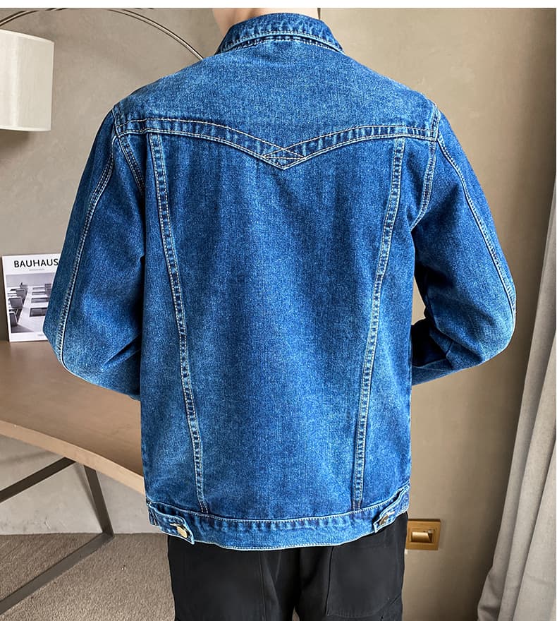 30代メンズファッション クラシック デニムトラッカージャケット