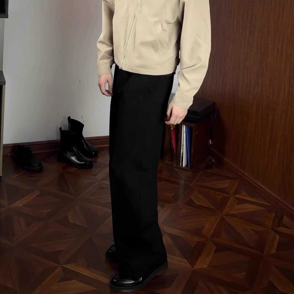 30代メンズファッション スタンダードストレートパンツ