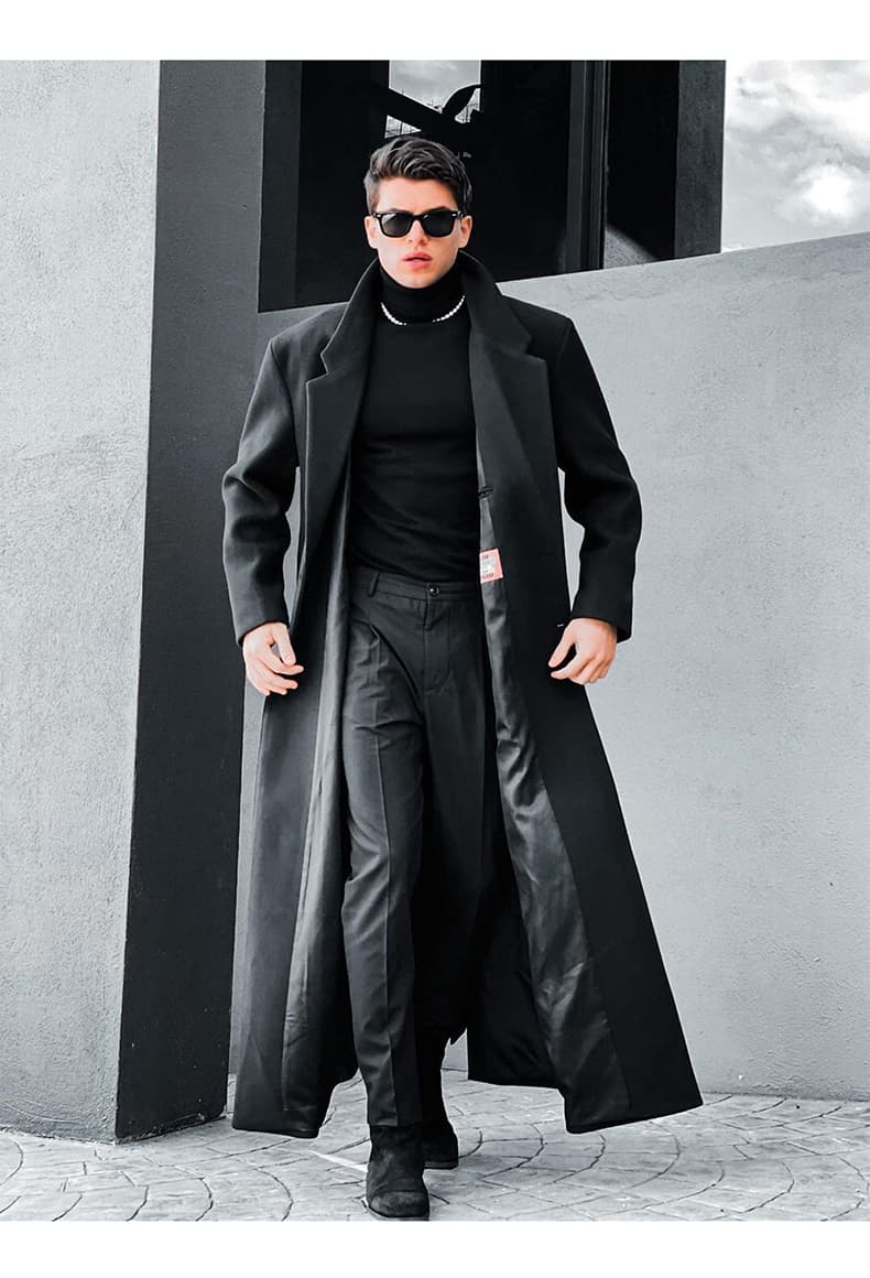 30代メンズファッション アウター ロング丈マキシウールコート