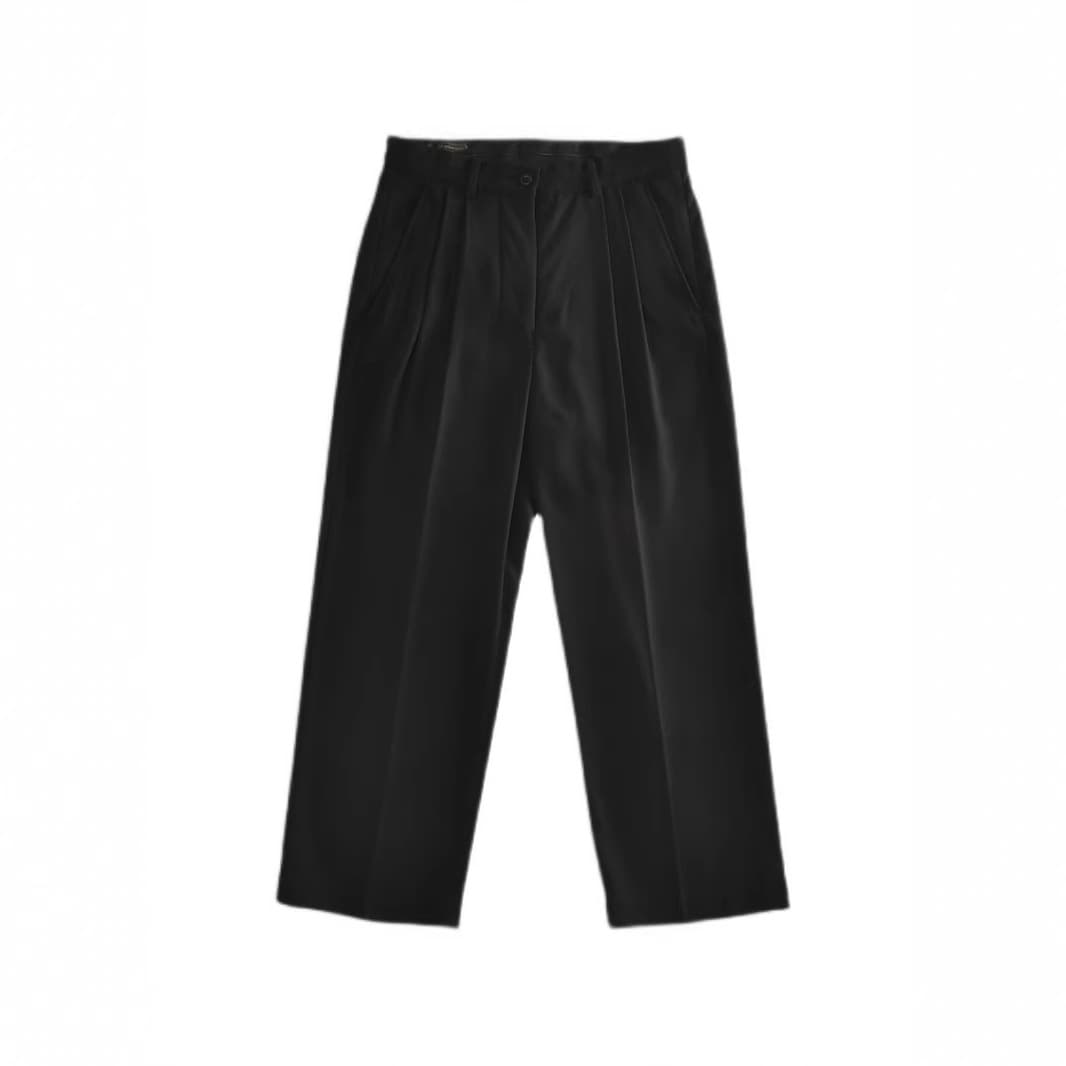 30代メンズファッション クラシカル太めワイドスラックス