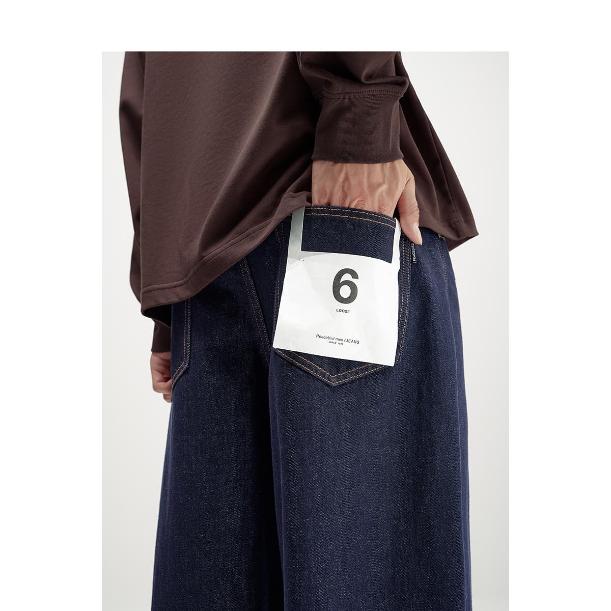 30代メンズファッション リラックスストレートデニムパンツ