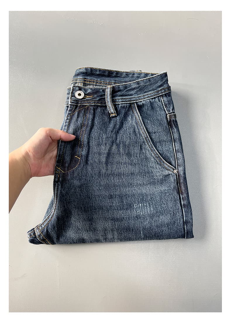 30代メンズファッション ヴィンテージ加工 デニムパンツ