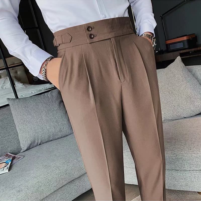 30代メンズファッション ストレッチスラックスパンツ
