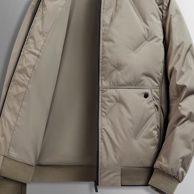30代メンズファッション 軽量キルティングジャンパー