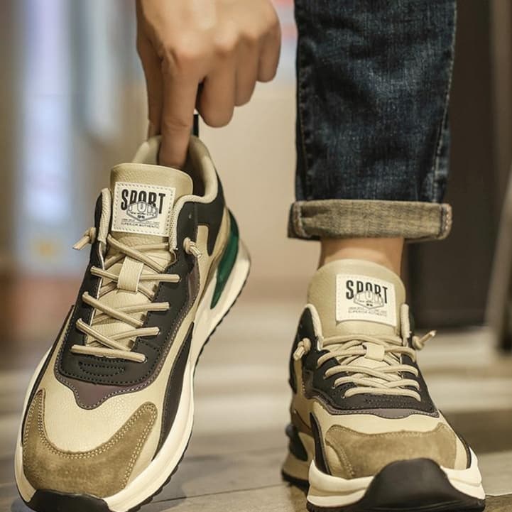 30代メンズファッション クラシカル スポーツ ダッドスニーカー