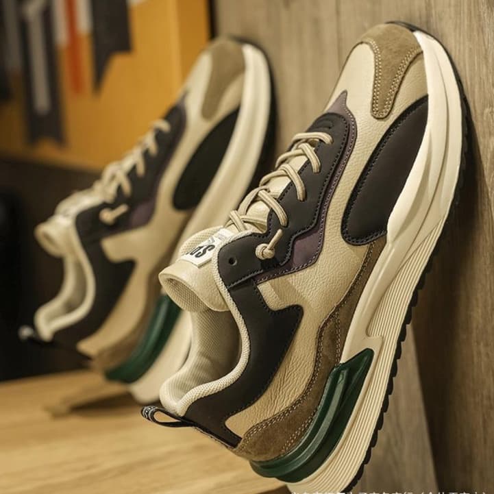 30代メンズファッション クラシカル スポーツ ダッドスニーカー