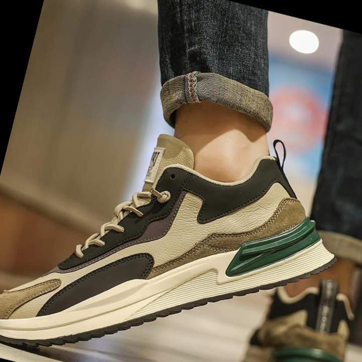 30代メンズファッション クラシカル スポーツ ダッドスニーカー