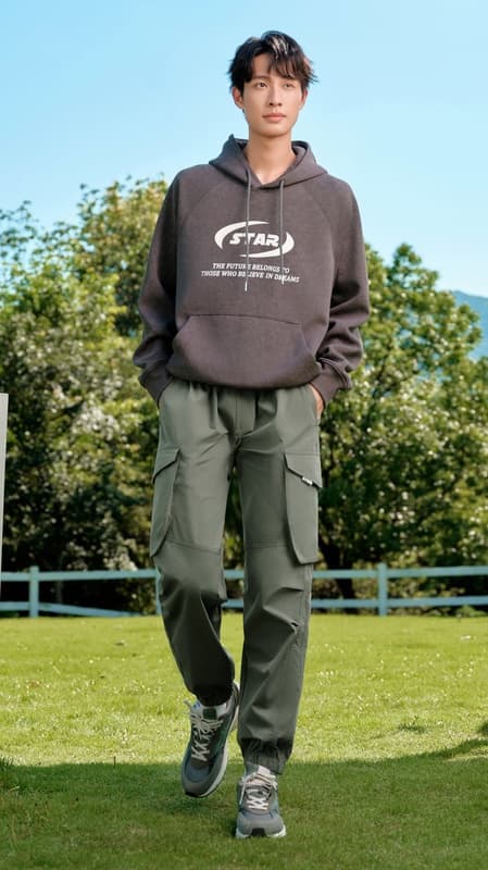 30代メンズファッション ボトムス リラックスカーゴパンツ 宽松版型