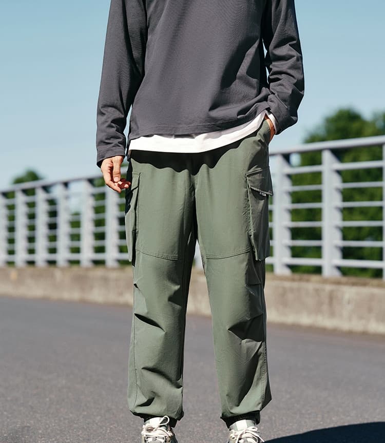 30代メンズファッション ボトムス リラックスカーゴパンツ 宽松版型