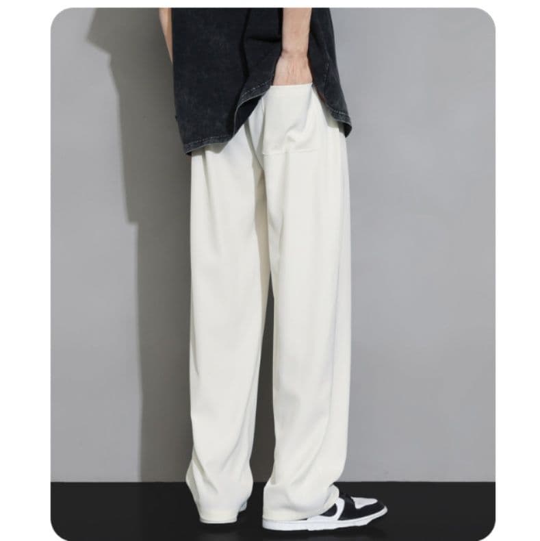 30代メンズファッション リラックスワイドストレートパンツ