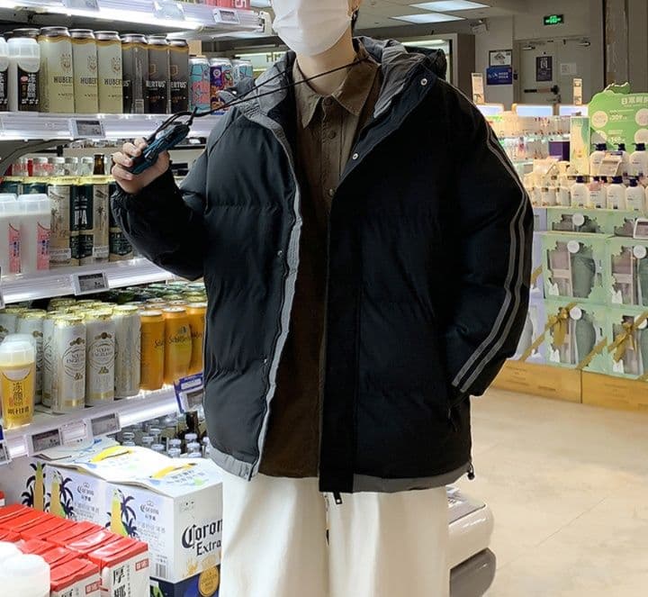 30代メンズファッション 中綿入りスポーティブルゾン