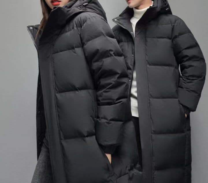 30代メンズファッション 高級ロング丈ダウンコート