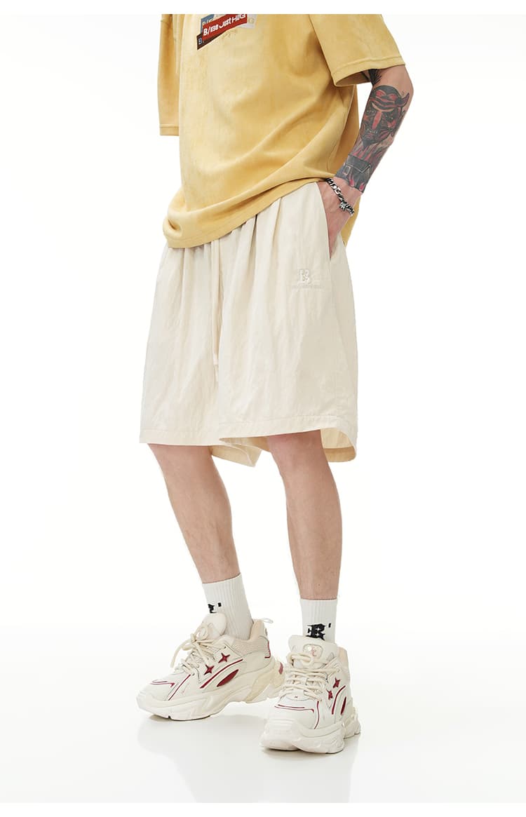 30代メンズファッション リラックスワイドイージーハーフパンツ