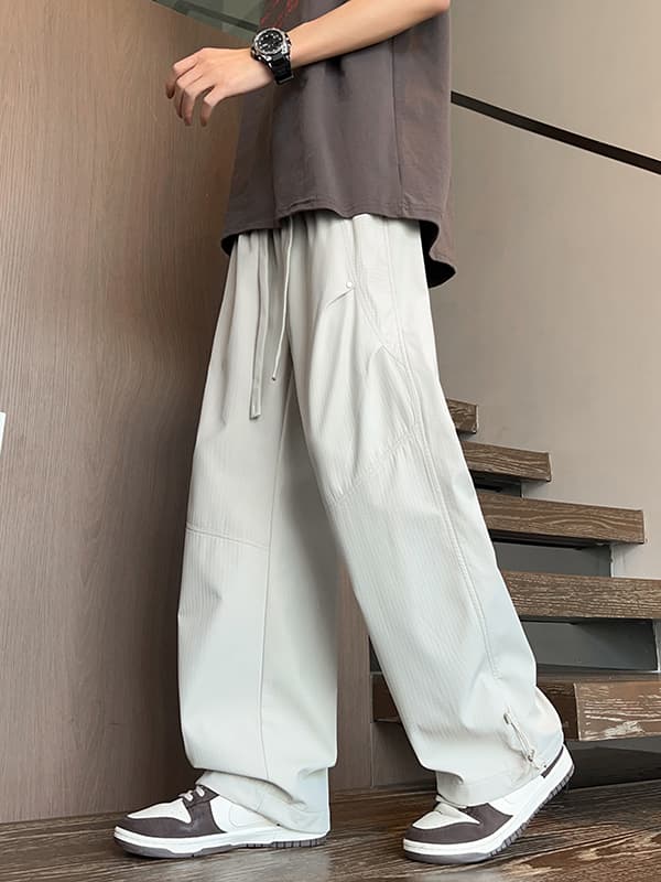 30代メンズファッション 立体裁断ワイドパンツ