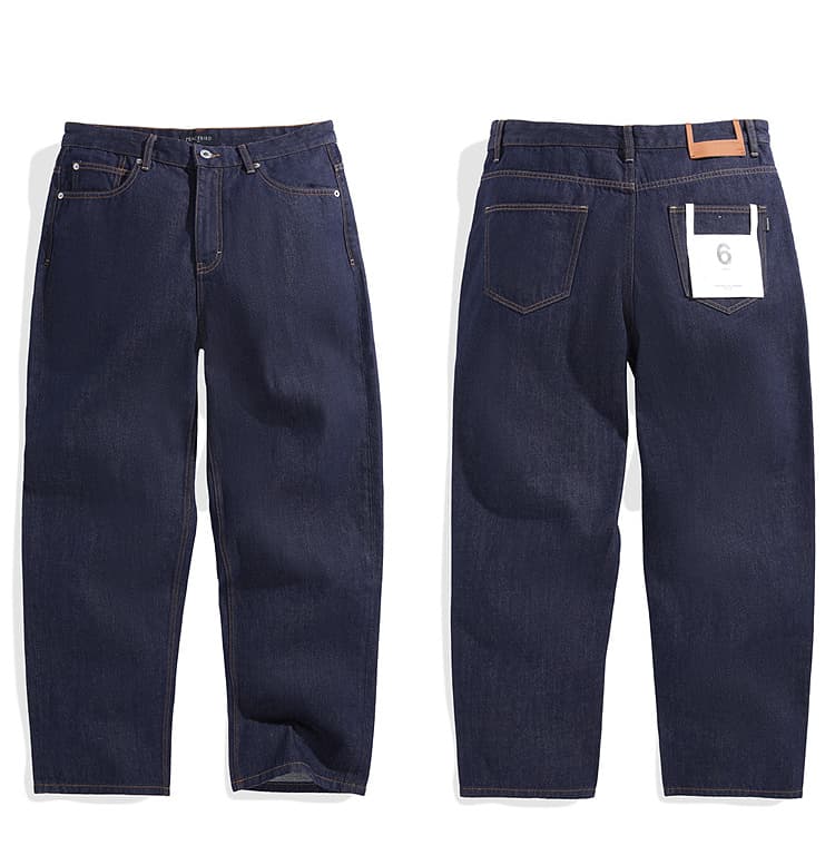 30代メンズファッション リラックスストレートデニムパンツ