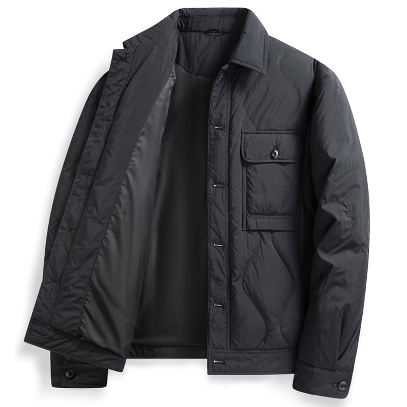 30代メンズファッション キルティングシャツジャケット