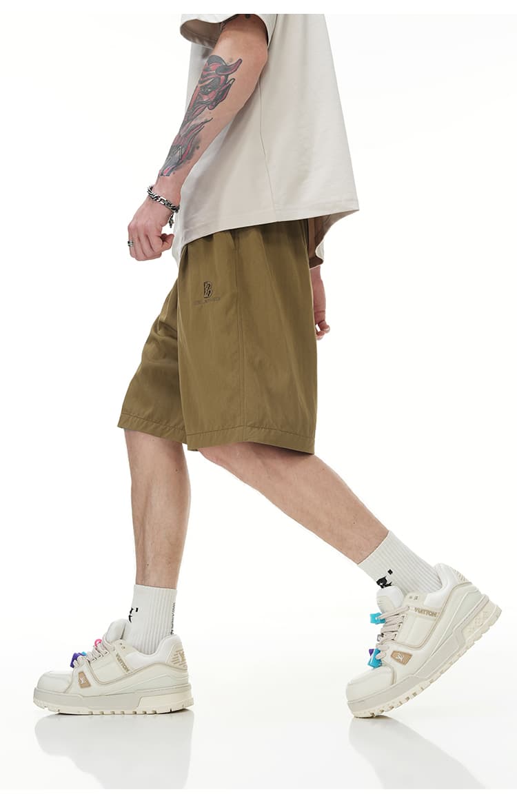 30代メンズファッション リラックスワイドイージーハーフパンツ