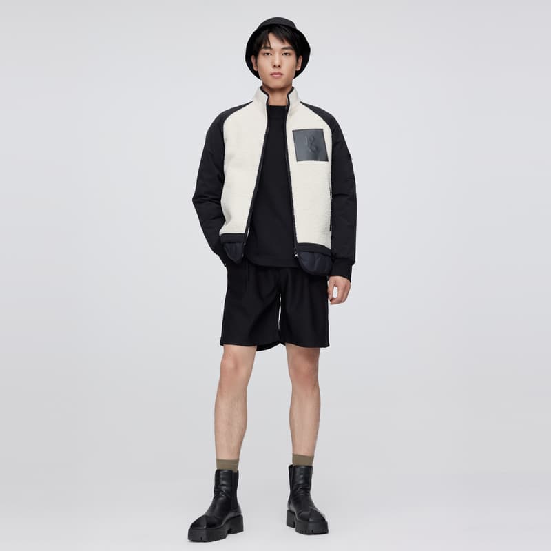 30代メンズファッション アウター モコモコ切り替えジップアップブルゾン
