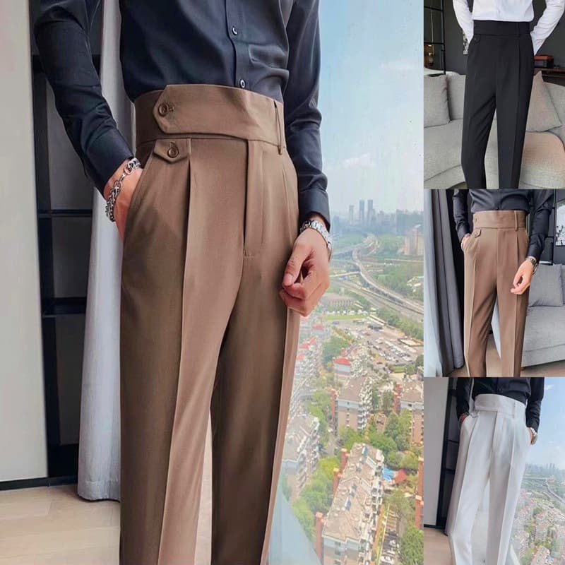 30代メンズファッション ストレッチスラックスパンツ
