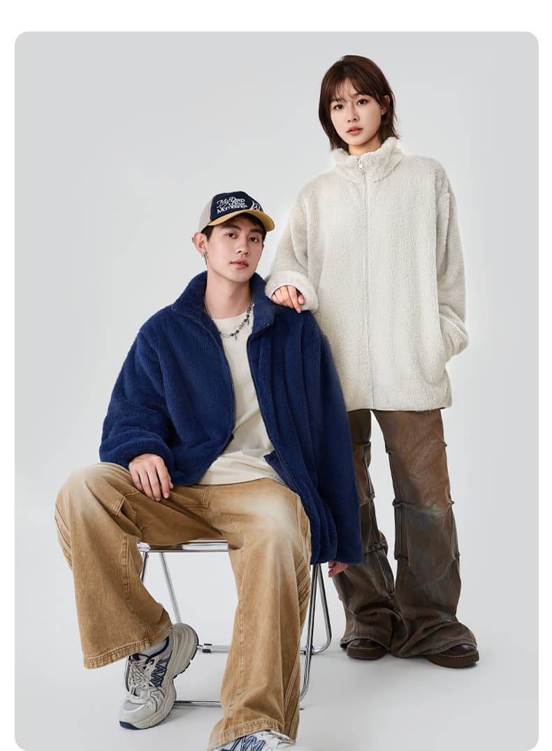 30代メンズファッション アウター ふわもこ冬のあったかボアジャケット