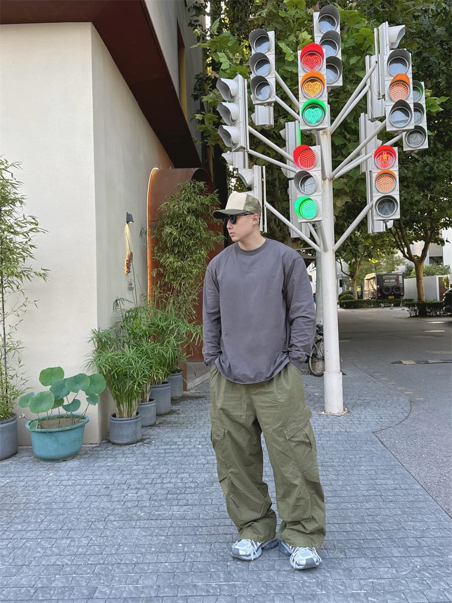 30代メンズファッション リラックスオーバーサイズプルオーバー