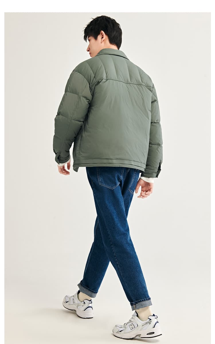 30代メンズファッション 中綿入りスタンドカラーブルゾン