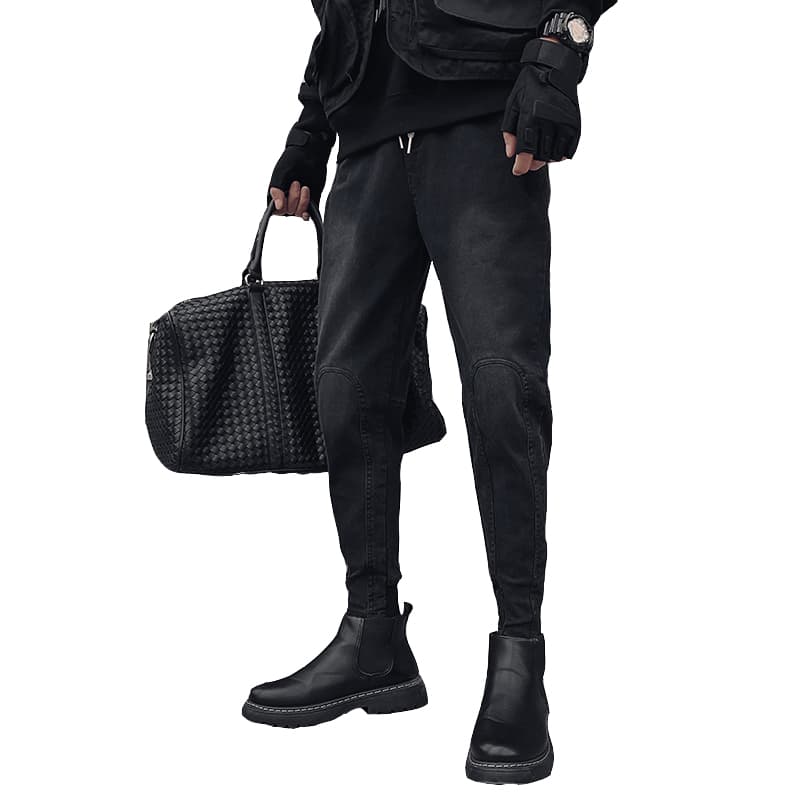 30代メンズファッション ストレッチ万能テーパードパンツ