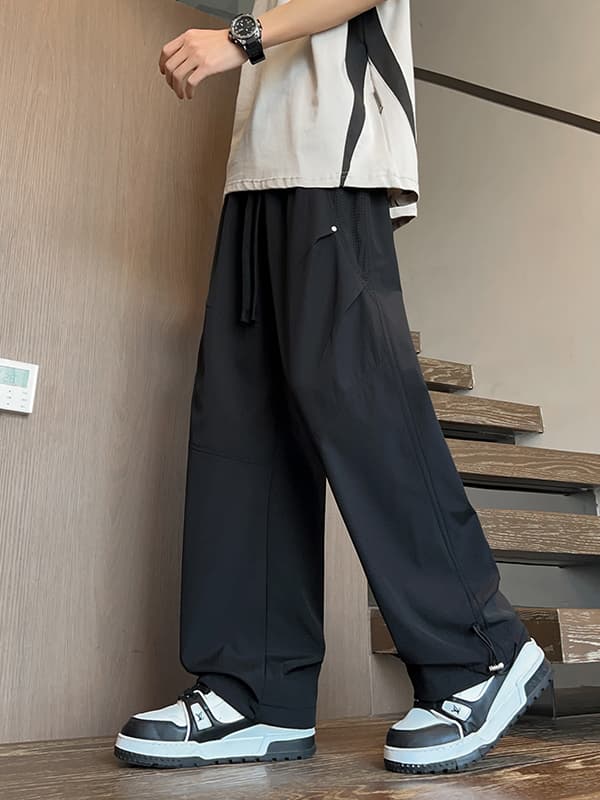 30代メンズファッション 立体裁断ワイドパンツ