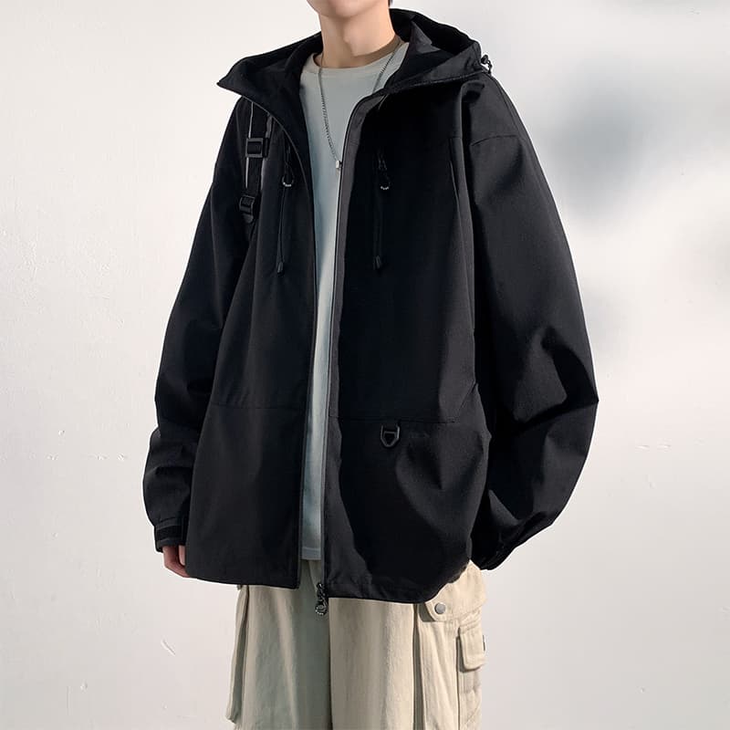30代メンズファッション 30代メンズファッション 多機能ポケット付き防風マウンテンパーカー