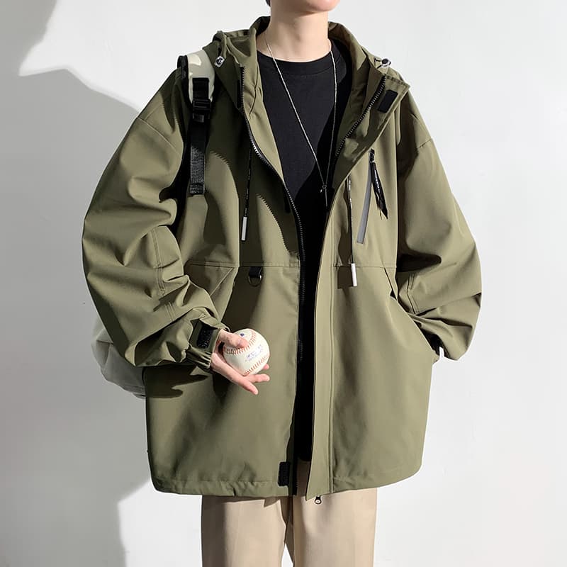 30代メンズファッション 30代メンズファッション 多機能ポケット付き防風マウンテンパーカー