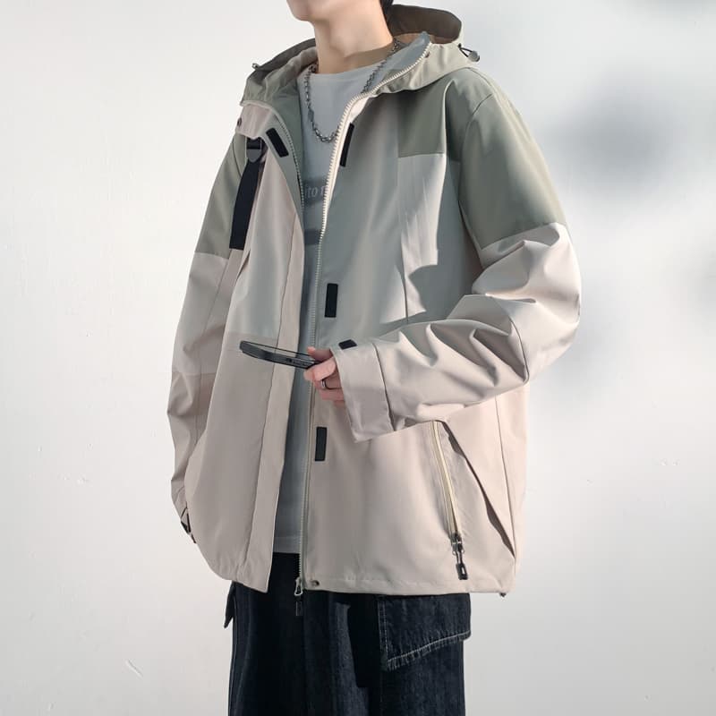 30代メンズファッション 30代メンズファッション 多機能ポケット付き防風マウンテンパーカー