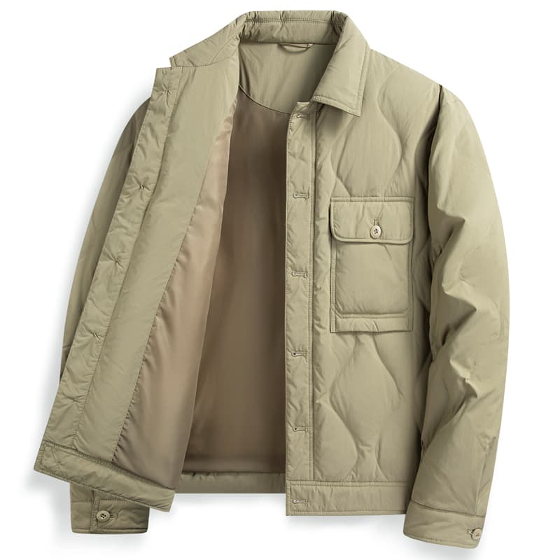 30代メンズファッション キルティングシャツジャケット