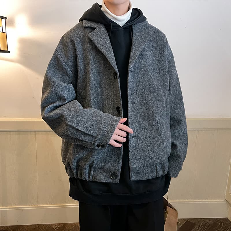 30代メンズファッション 上質感漂うウールボンバージャケット